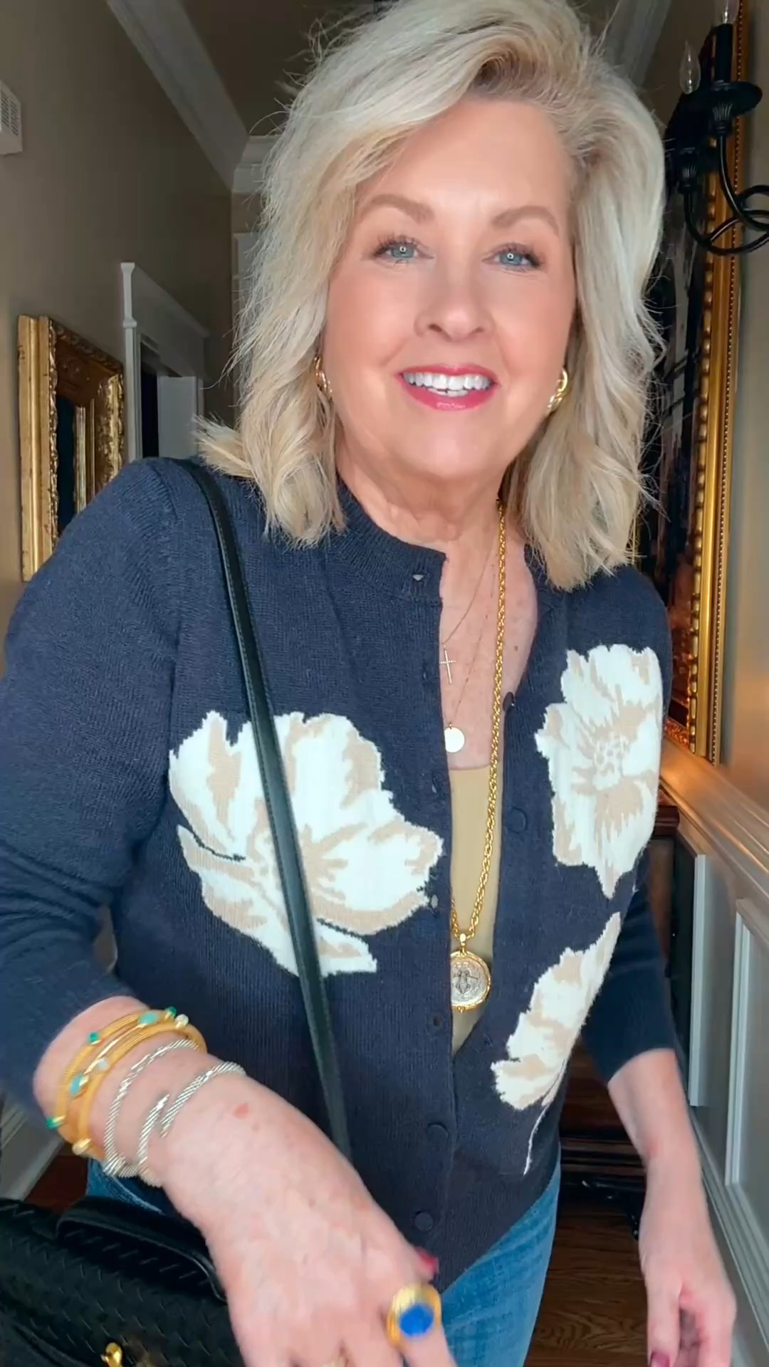 Softest cardigan with a floral design; perfect for spring. Paired with straight leg jeans for an elevated casual outfit. The handbag and jewelry take this look to the next level. 


#LTKdayinmylife #LTKOver40