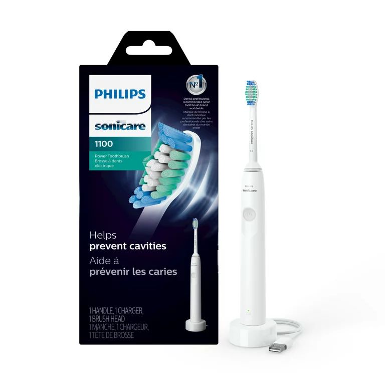 Philips Sonicare 1100 Power Toothbrush, Rechargeable Electric Toothbrush, White Grey HX3641/02 | Walmart (US)