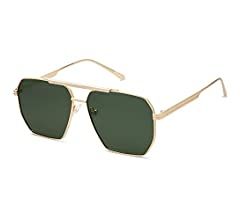 SOJOS Retro Oversized Square Polarized Sunglasses for Women and Men | Amazon (US)