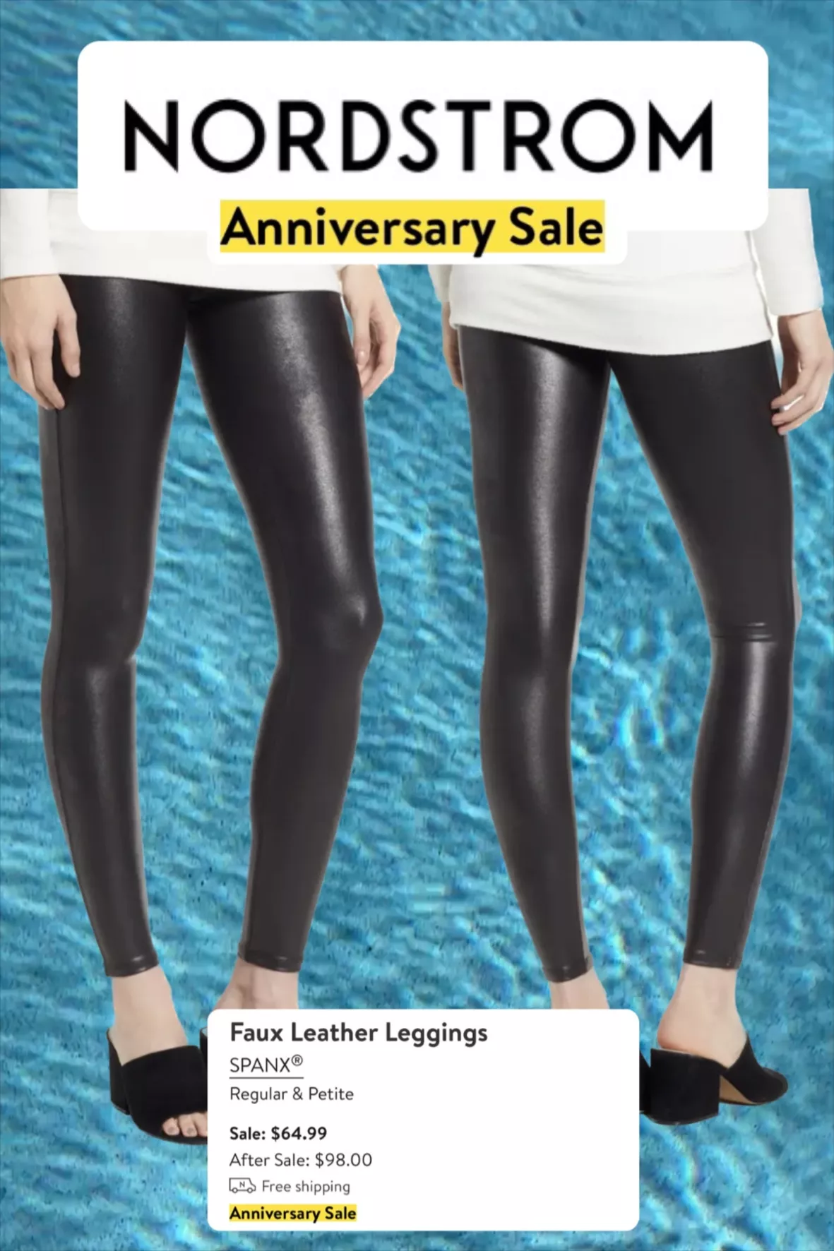 Buy Spanx faux leather leggings on sale at the Nordstrom Anniversary sale