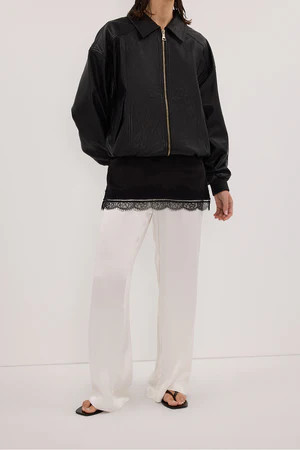 MONICA WHITE SATIN PANT | DISSH