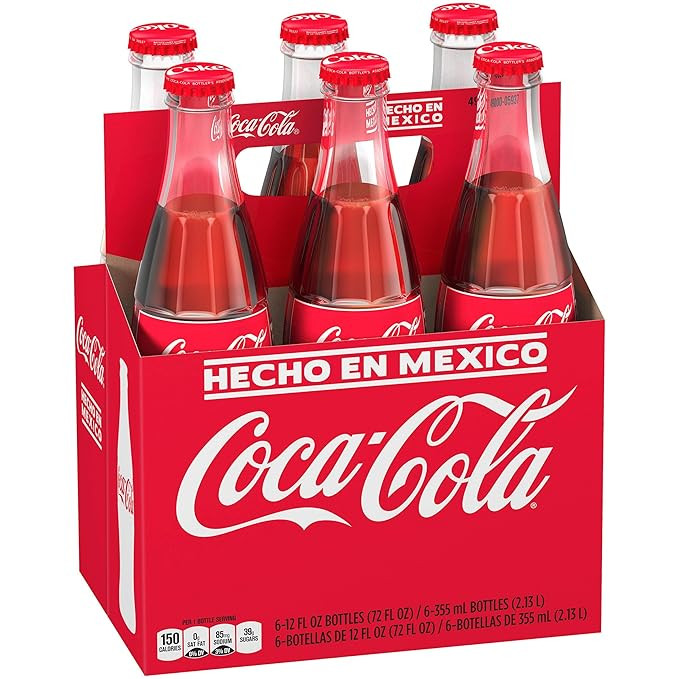Amazon.com : Mexican Coke Glass Bottle, 12 fl oz, 6 Pack Pack of 2 : Grocery & Gourmet Food | Amazon (US)