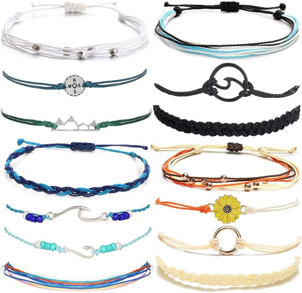 Ankle Bracelets for Women,Handmade Waterproof Bracelets for Teen Girls,Adjustable Boho Ankle Brac... | Amazon (US)