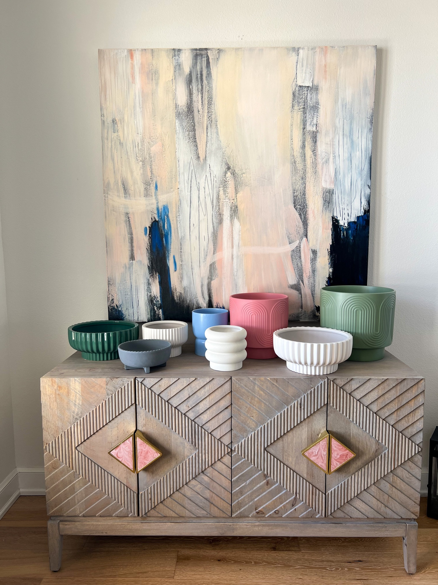 My WALMART planter cheat sheet. Not only do they make beautiful homes for your plants, think creatively for how to incorporate these shapely finds in your home on shelves, kitchens, entryways! You can use them as decorative bowls to catch keys, wallets, sunglasses, etc on an entry table or nightstand. I like the shallow fluted ones for fruit bowls on the kitchen counter. The larger ones I’ve used as a fun ice bucket for brunch. And the bubble vase is great solo or for kitchen utensil holders. 

#LTKhome #LTKunder50 #LTKstyletip