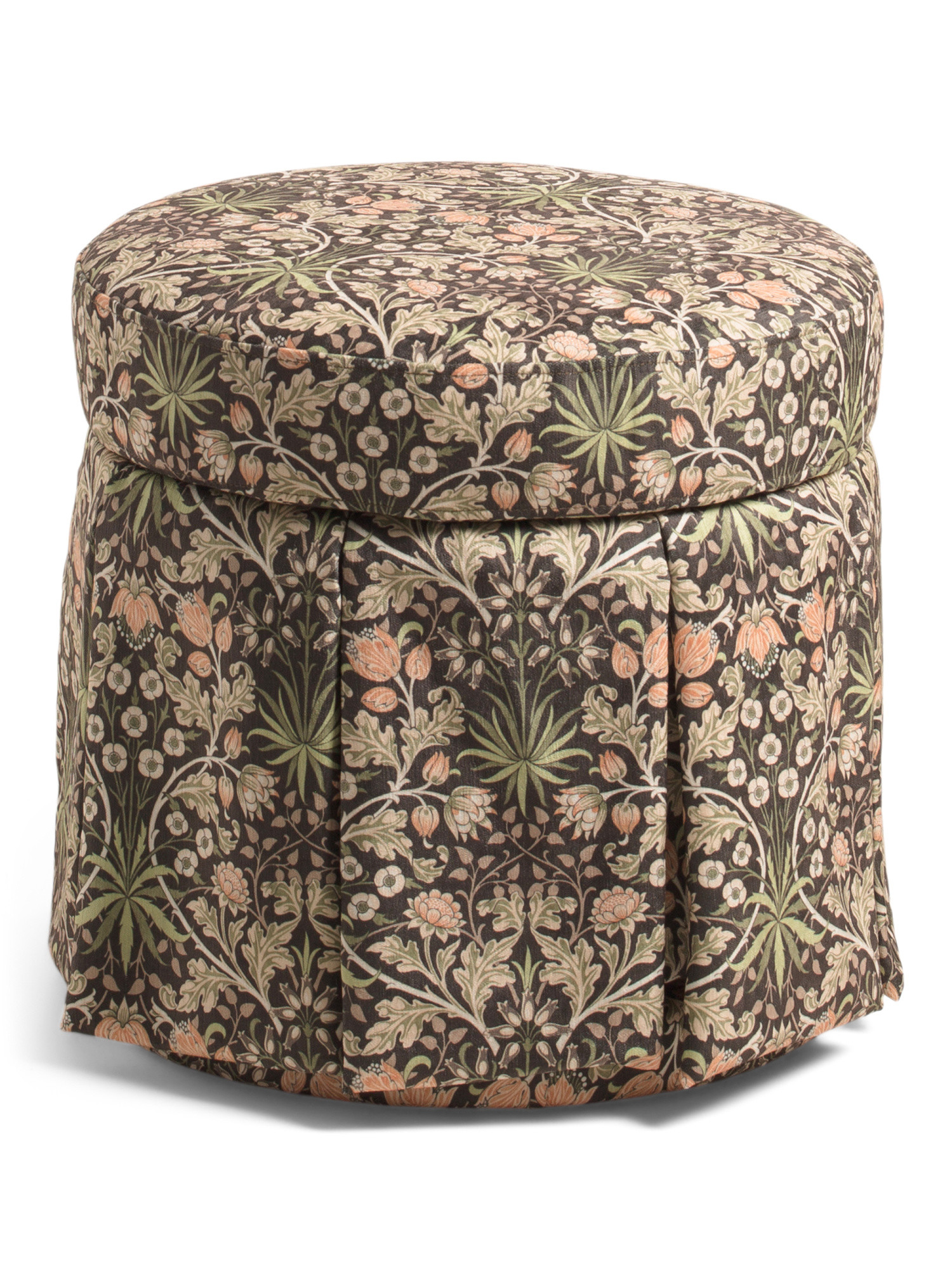 18x18 Hyacinth Pleated Storage Swivel Ottoman | Poufs & Ottomans  | Marshalls | Marshalls
