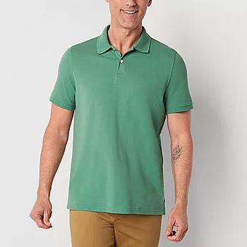St. John's Bay Premium Stretch Mens Classic Fit Short Sleeve Polo Shirt | JCPenney