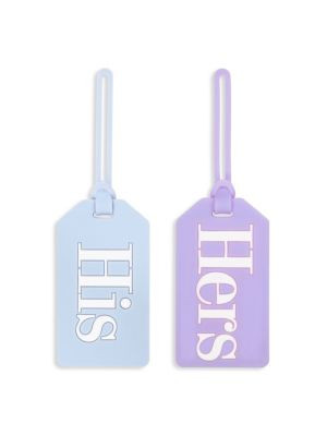kate spade new york His And Hers 2-Piece Luggage Tag Set on SALE | Saks OFF 5TH | Saks Fifth Avenue OFF 5TH
