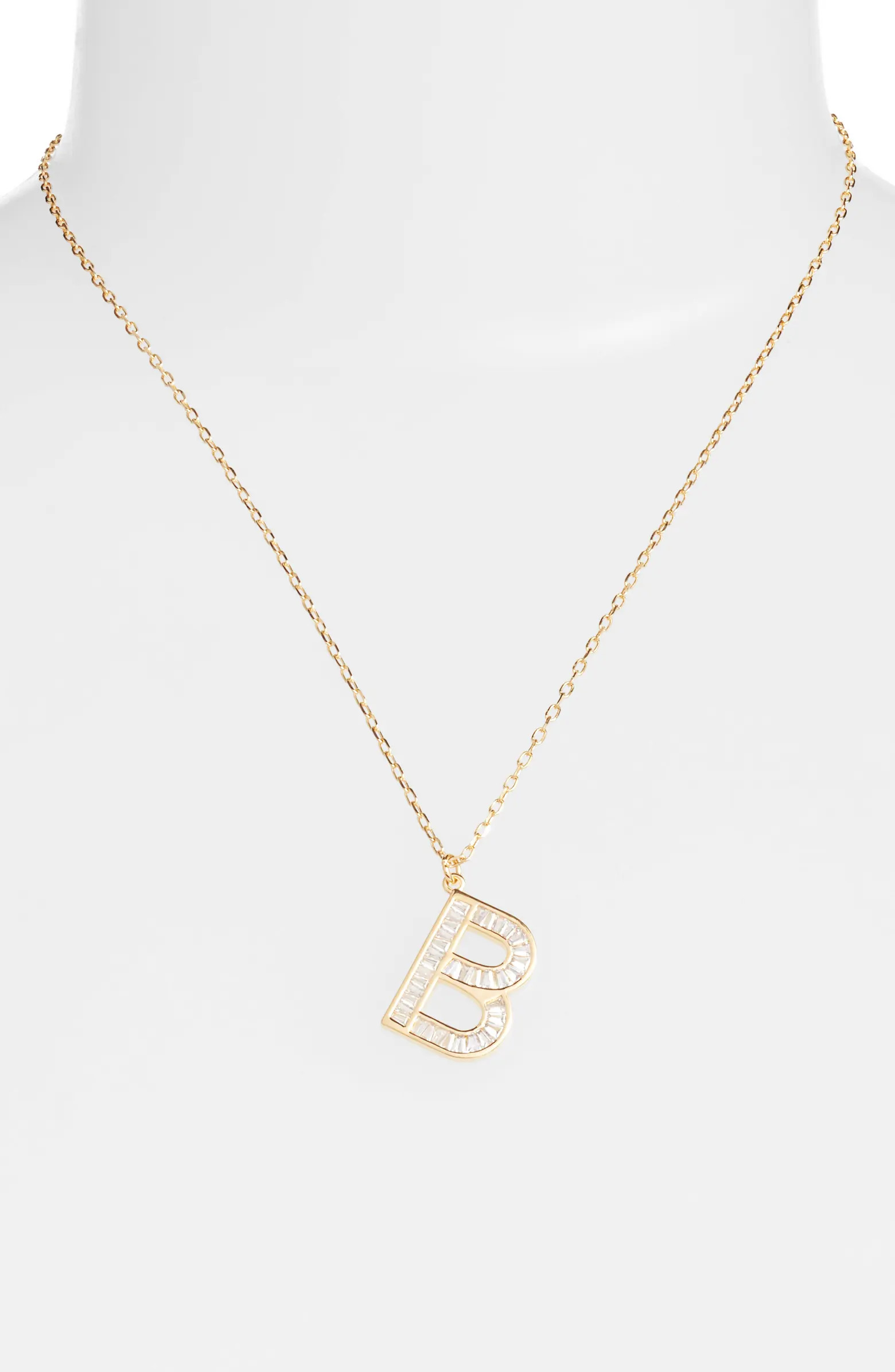 Nordstrom Cubic Zirconia Initial Pendant Necklace | Nordstrom | Nordstrom