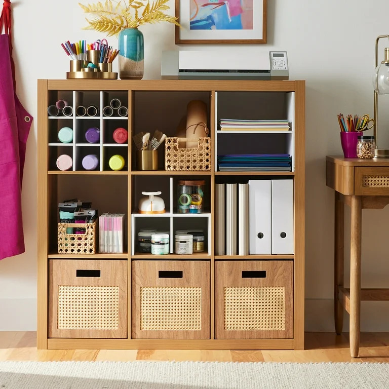Better Homes & Gardens 9 Cube Storage Organizer, Light Honey | Walmart (US)