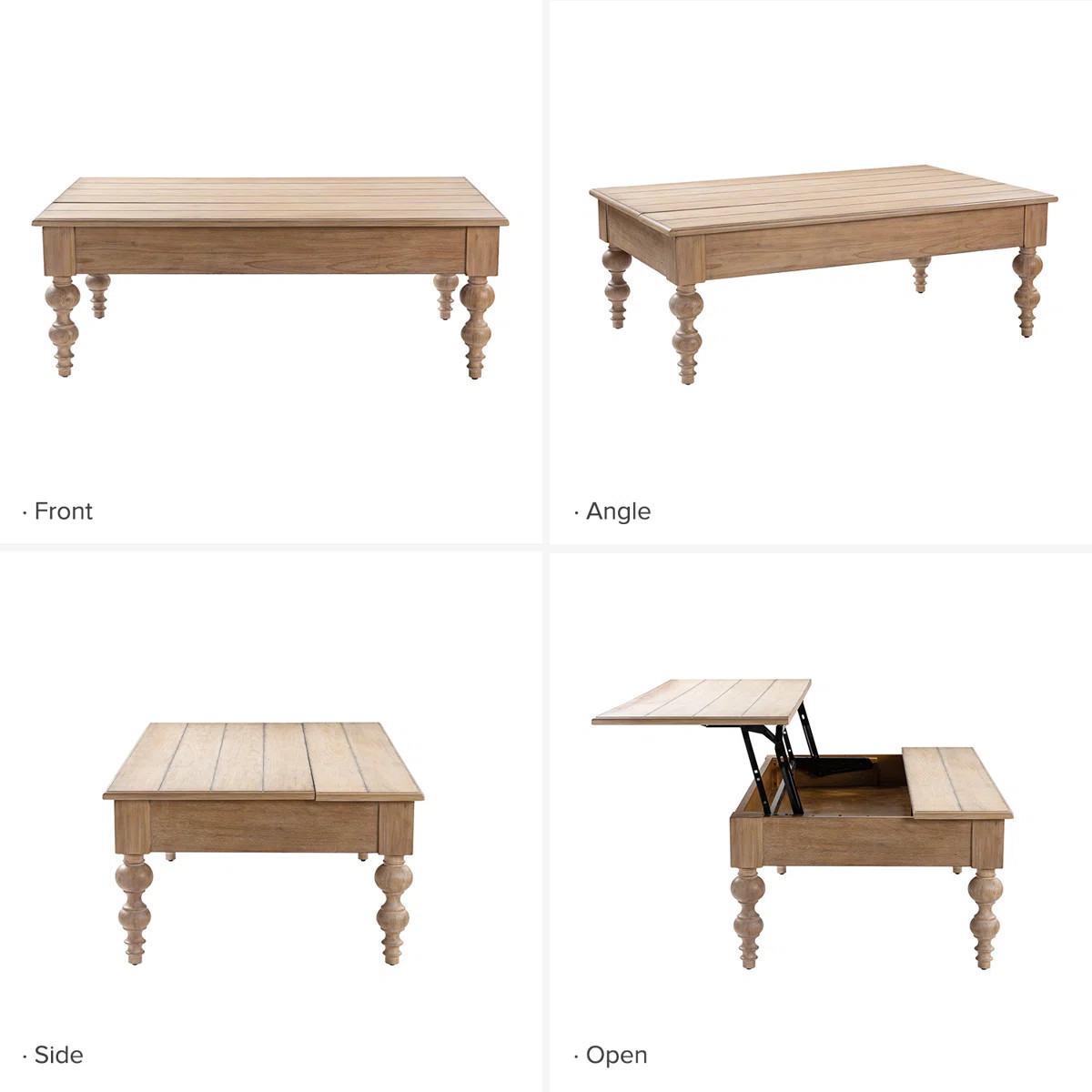 Aristidh 52" W Solid Wood Base Rectangular Lift-Top Coffee Table | Wayfair North America