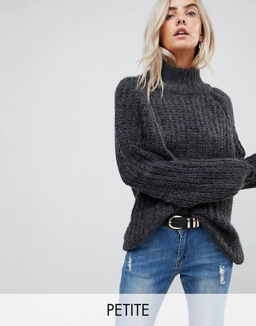 Vero Moda Petite High Neck Oversized Sweater | ASOS US