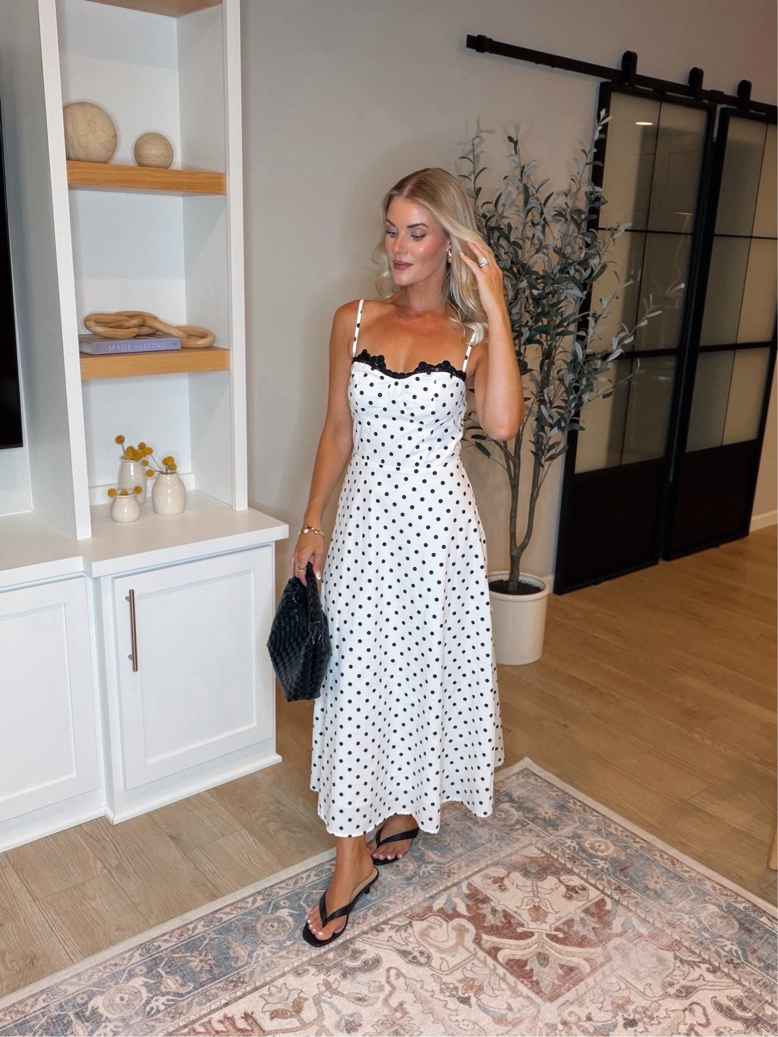 Sun dress, dress, date night outfit – wearing an extra small and the polkadot midi dress with lace/crochet detail. 12% off with caitlinzintl_12￼

#LTKootd #LTKSeasonal #LTKSaleAlert