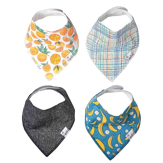 Baby Bandana Drool Bibs for Drooling and Teething 4 Pack Gift Set “Citrus” by Copper Pearl | Amazon (US)