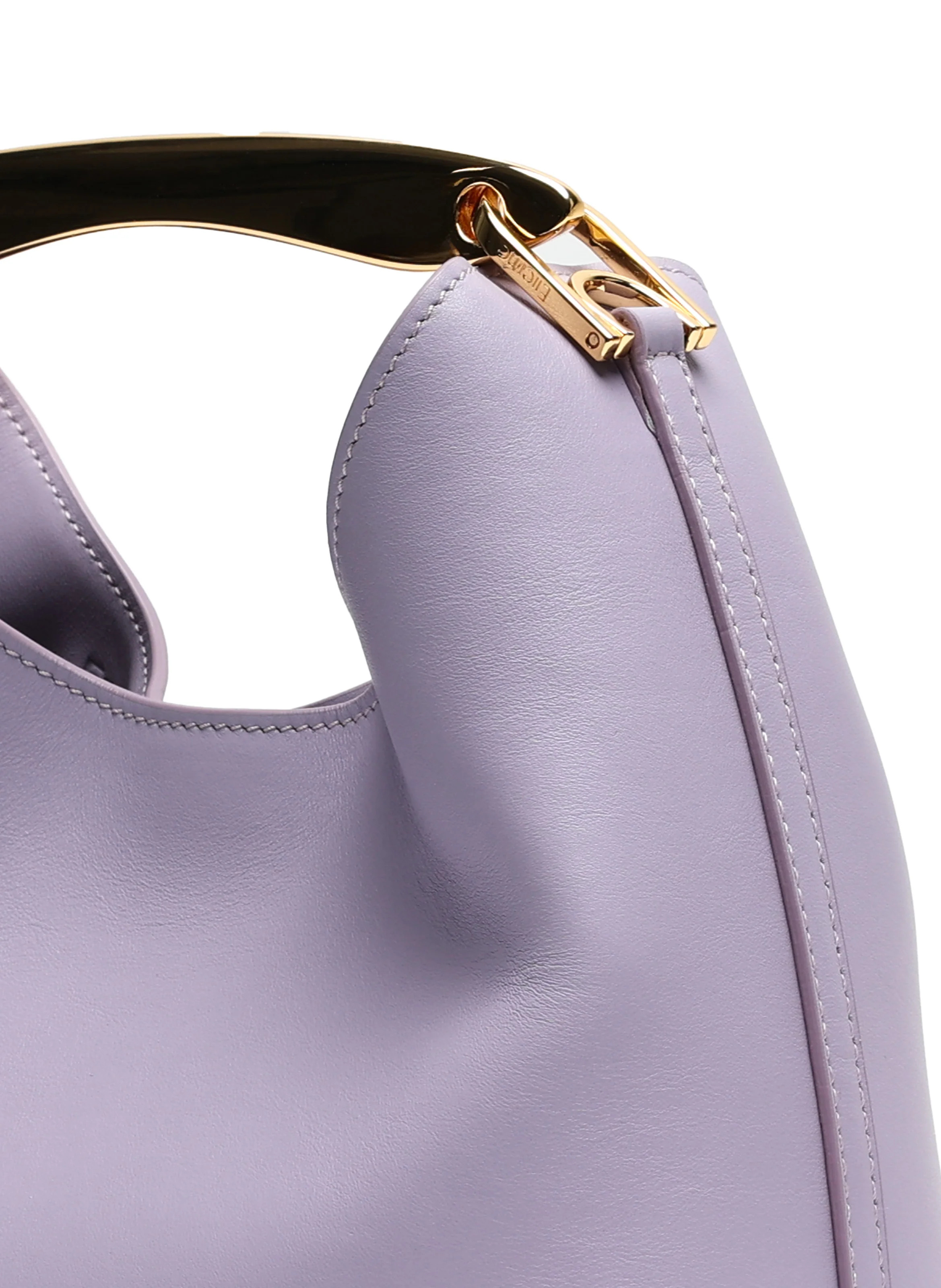 Small Boomerang Leather Lilac | Elleme