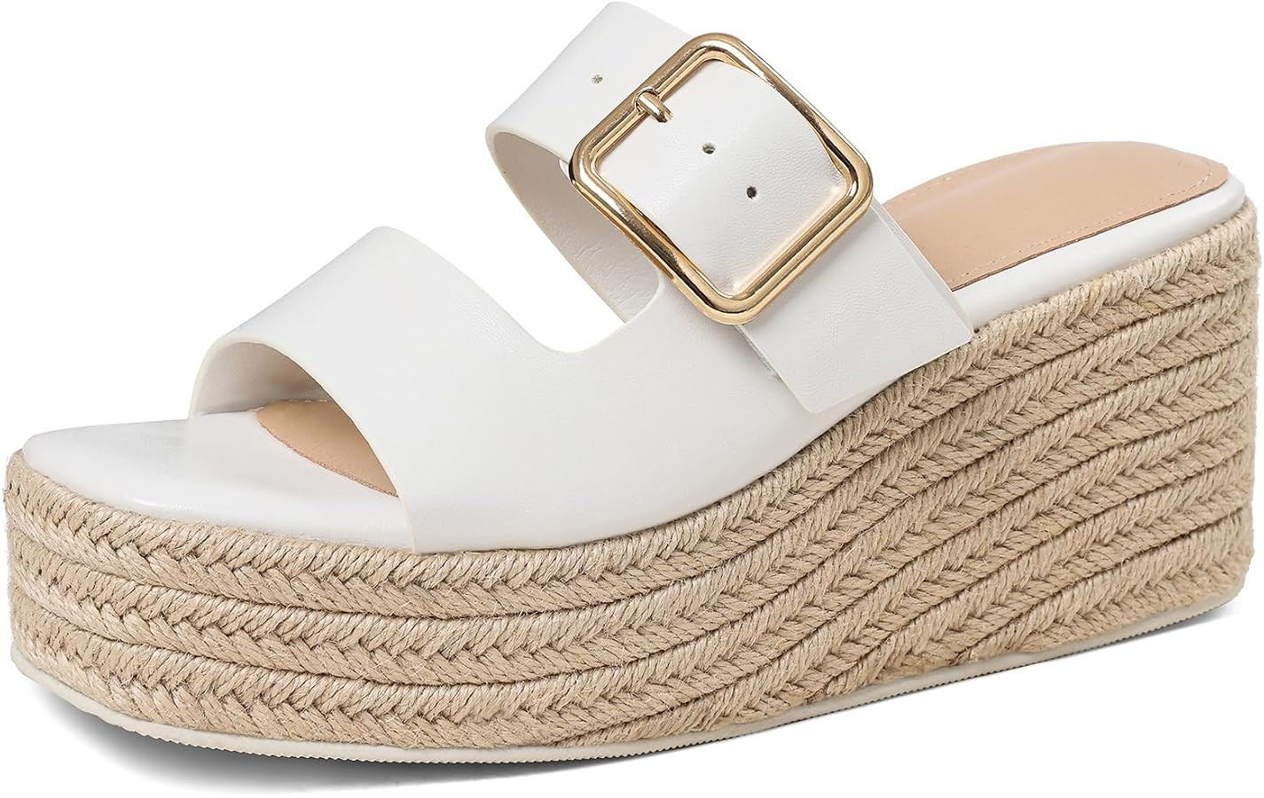 Platform Sandals for Women Summer Slip on Espadrille Wedges Slides | Amazon (US)