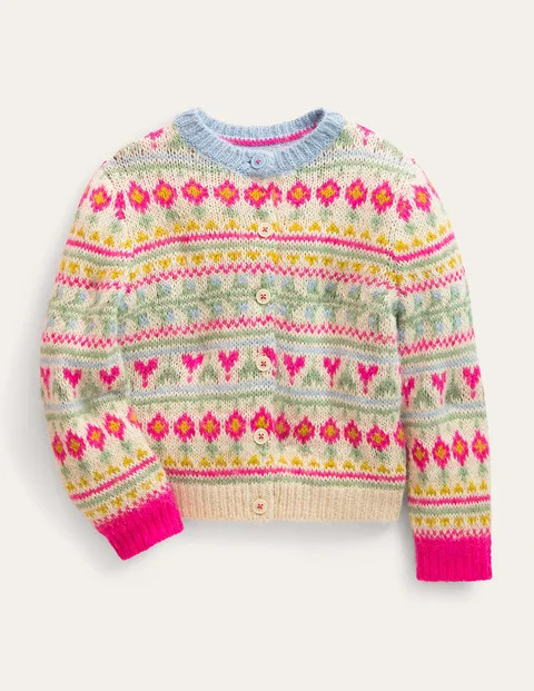Fluffy Fair Isle Cardigan | Boden (US)