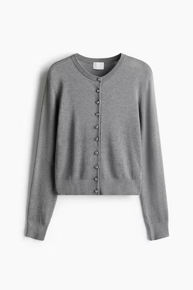 H & M - Knit Cardigan - Gray Melange | H&M (US + CA)