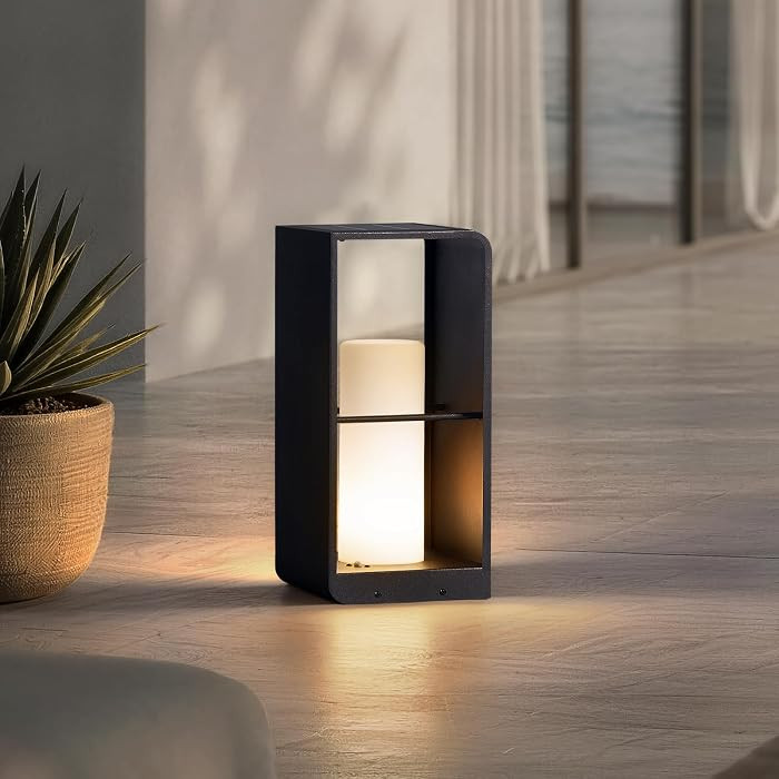Modern Floor Lamp with Remote (Adjustable Brightness), Dusk to Dawn Outdoor Solar Lanterns Waterp... | Amazon (US)