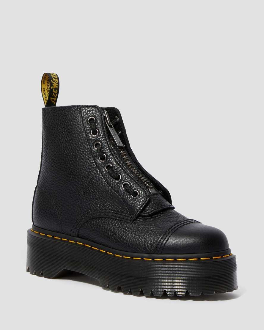Sinclair Milled Nappa Leather Platform Boots | Dr. Martens