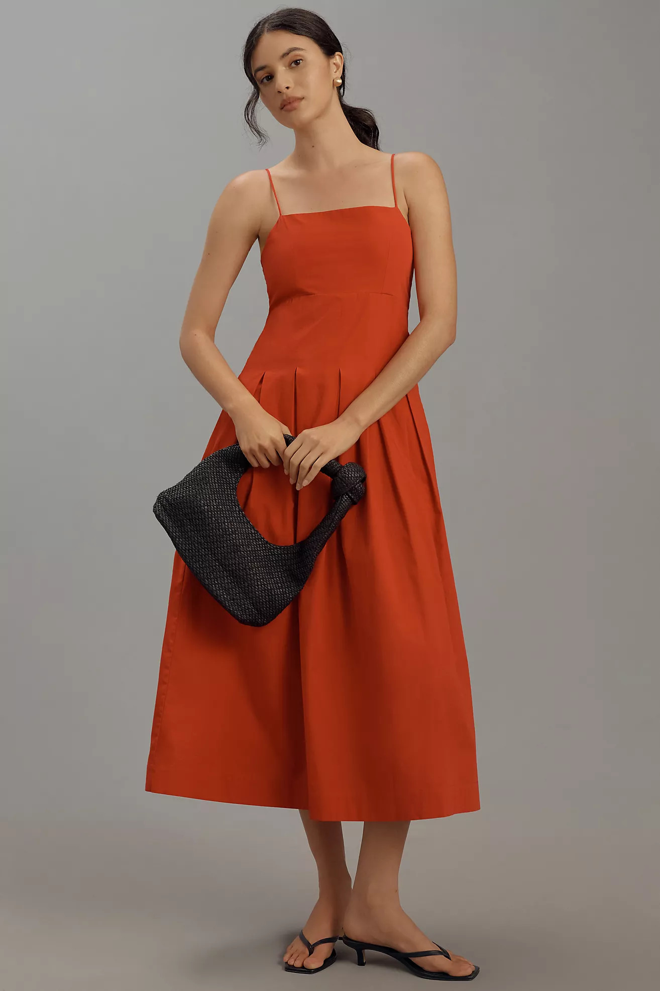 Damson Madder Iris Bow Midi Dress | Anthropologie (US)