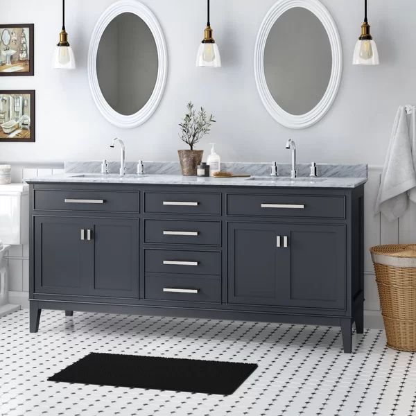 Arminta 72" Double Bathroom Vanity Set | Wayfair North America