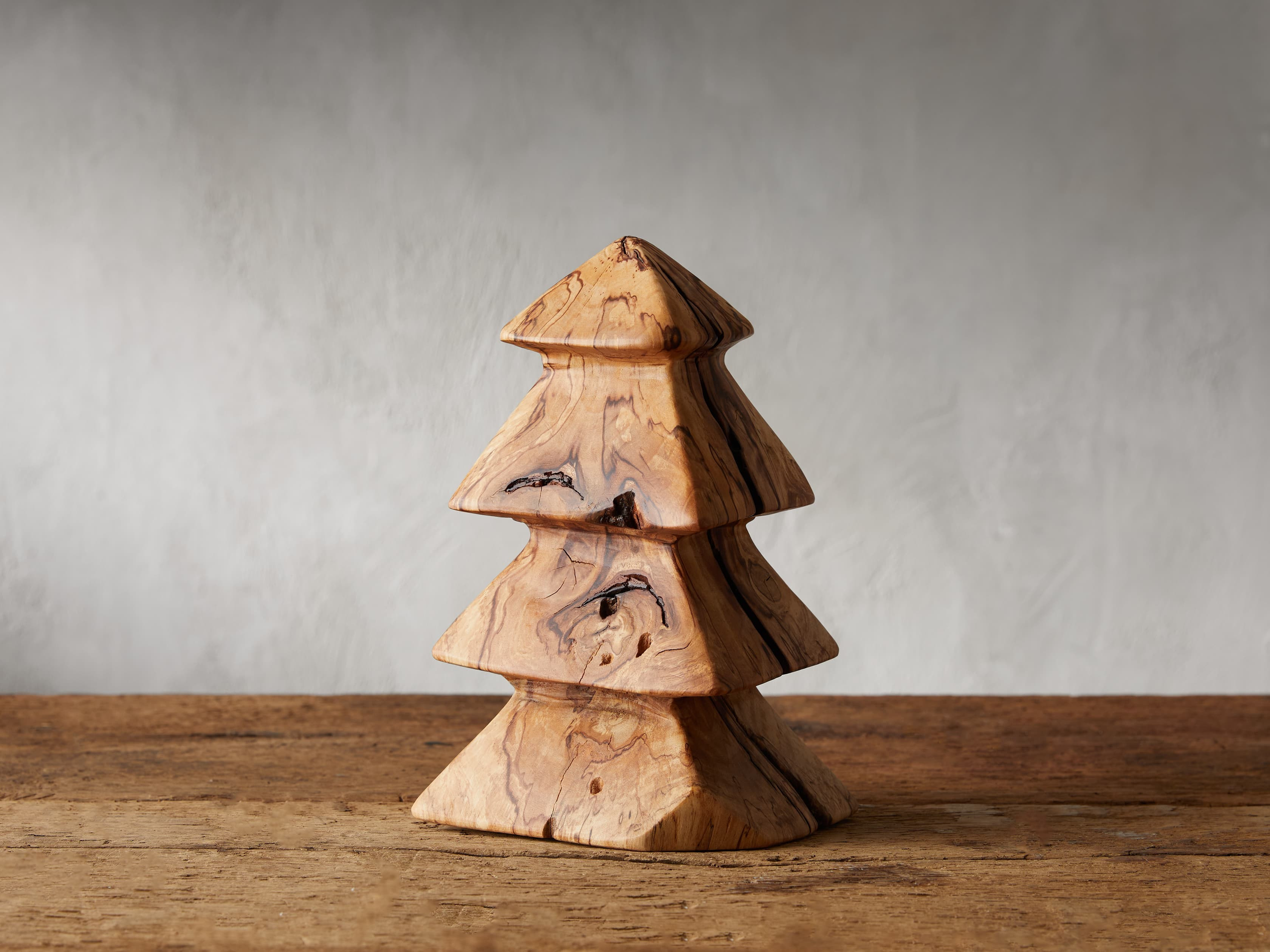 Wooden Chainsaw Tree in Natural | Arhaus