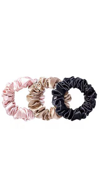 Classic Large Scrunchie 3 Pack in Black, Pink & Caramel | Revolve Clothing (Global)