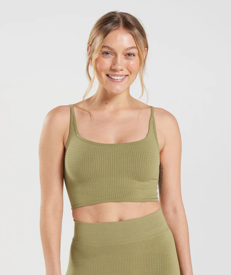 Gymshark Pause Seamless Bralette - Griffin Green | Gymshark (Global)