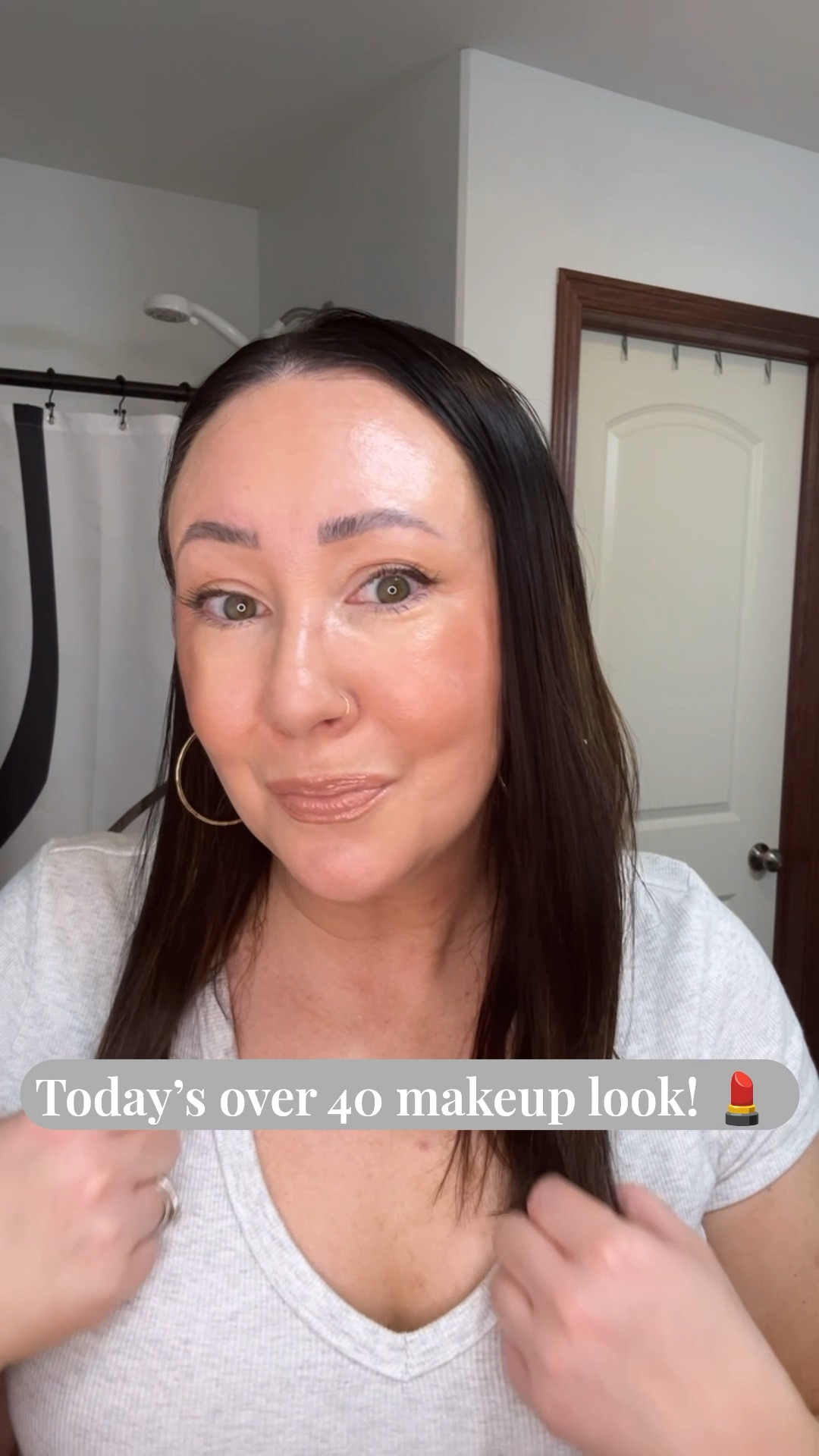 Nude Truffle lip liner
Stone lip gloss
Nude Lust lipstick
Light medium neutral foundation
Light neutral concealer
02 tinted sunscreen moisturizer 
Tuscan Tan bronzer
Berry Amore blush
Buffed Rose liquid blush
Ash brown eyebrow pencil
Espresso eyeliner 
Latte brown mascara

#LTKOver40 #LTKBeauty #LTKmomlife