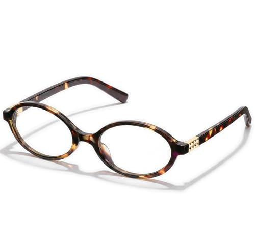 livho Blue Light Glasses for Women – Y2K Aesthetic Edgy Oval & Rectangle Frame with Blush Pink Case, 90s Vibe for Screen Time Blue Light Blocking | Amazon (US)