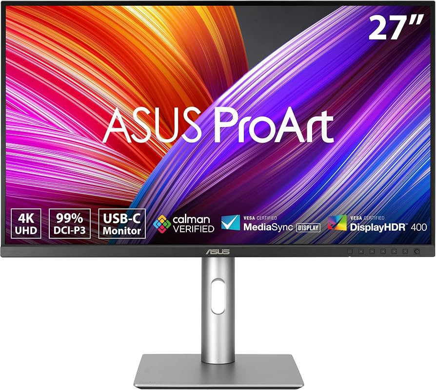 ASUS ProArt Display 27” 4K HDR Professional Monitor (PA279CRV) - IPS, UHD (3840 x 2160), 99% DC... | Amazon (US)