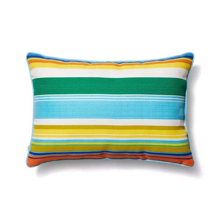 Striped Lumbar Outdoor Throw Pillow - Tabitha Brown for Target | Target