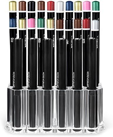 HBlife Clear Acrylic Makeup Eyeliner Lip Liner Holder Organizer, 26 Slots | Amazon (US)