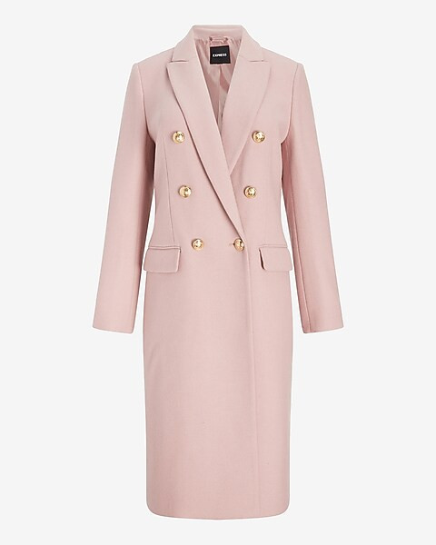 Double Breasted Wool-Blend Coat | Express