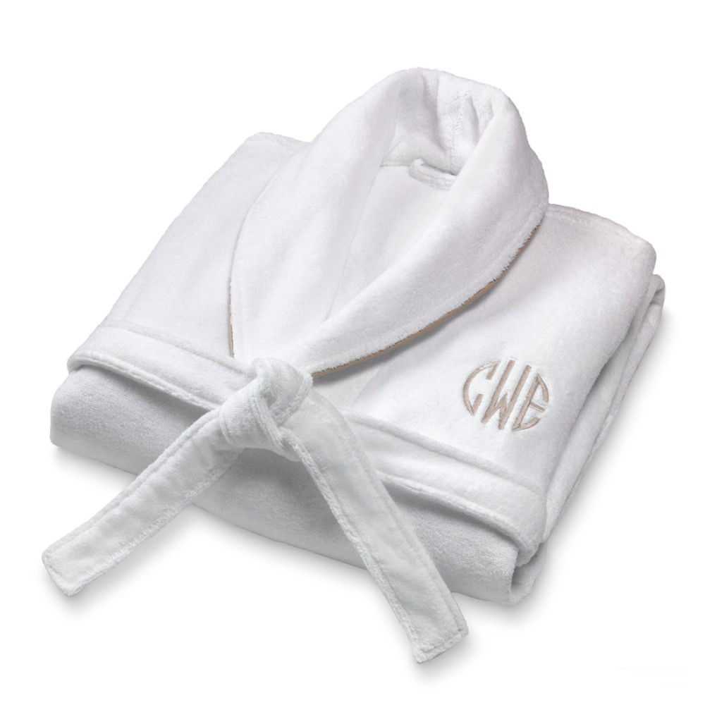 Chambers® Hydrocotton Robe with Piping, Taupe | Williams-Sonoma