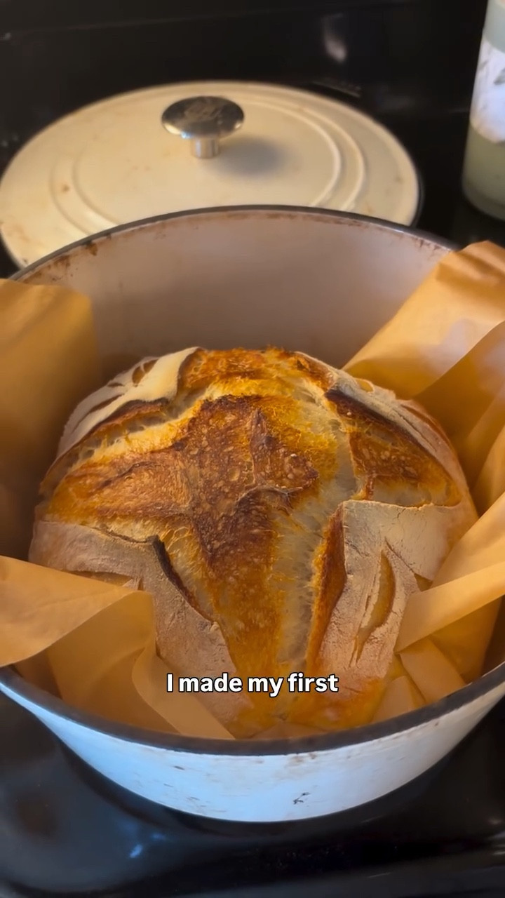 I did it. I actually made my first sourdough loaf with Herb.

What started as a jar of flour and water on my counter turned into a real loaf of bread, using the Beginner’s Sourdough Bread Recipe from Farmhouse on Boone. I followed her method step by step, hoping the science would catch up with my faith.

First I mixed Herb with water, flour, and salt, watching the dough come together in that shaggy, hopeful way. The dough rested, and then I gave it three rounds of stretch and folds, thirty minutes apart. Little check ins. Quiet moments where I wondered if anything was really changing, or if I was just gently tugging at the edge of a miracle.

After another rest, I folded both sides inward, tucked it into a round, and set it seam side up in a floured tea towel. I covered it with plastic wrap and slid it into the fridge for an overnight cold proof, trusting that time would do what I could not hurry.

This reel is Part One of Herb and my first sourdough bread story, all the slow, hidden work that had to happen before the bake. Part Two will show you the bake.

Follow along and save this if you are thinking about starting your own first sourdough.

Recipe I used: Beginner’s Sourdough Bread Recipe by @farmhouseonboone 

#MealAndGrace #MyFirstLoaf #SourdoughBeginner #BreadFromScratch  #farmhouseonboone

#LTKvlog #LTKHome #LTKfoodie