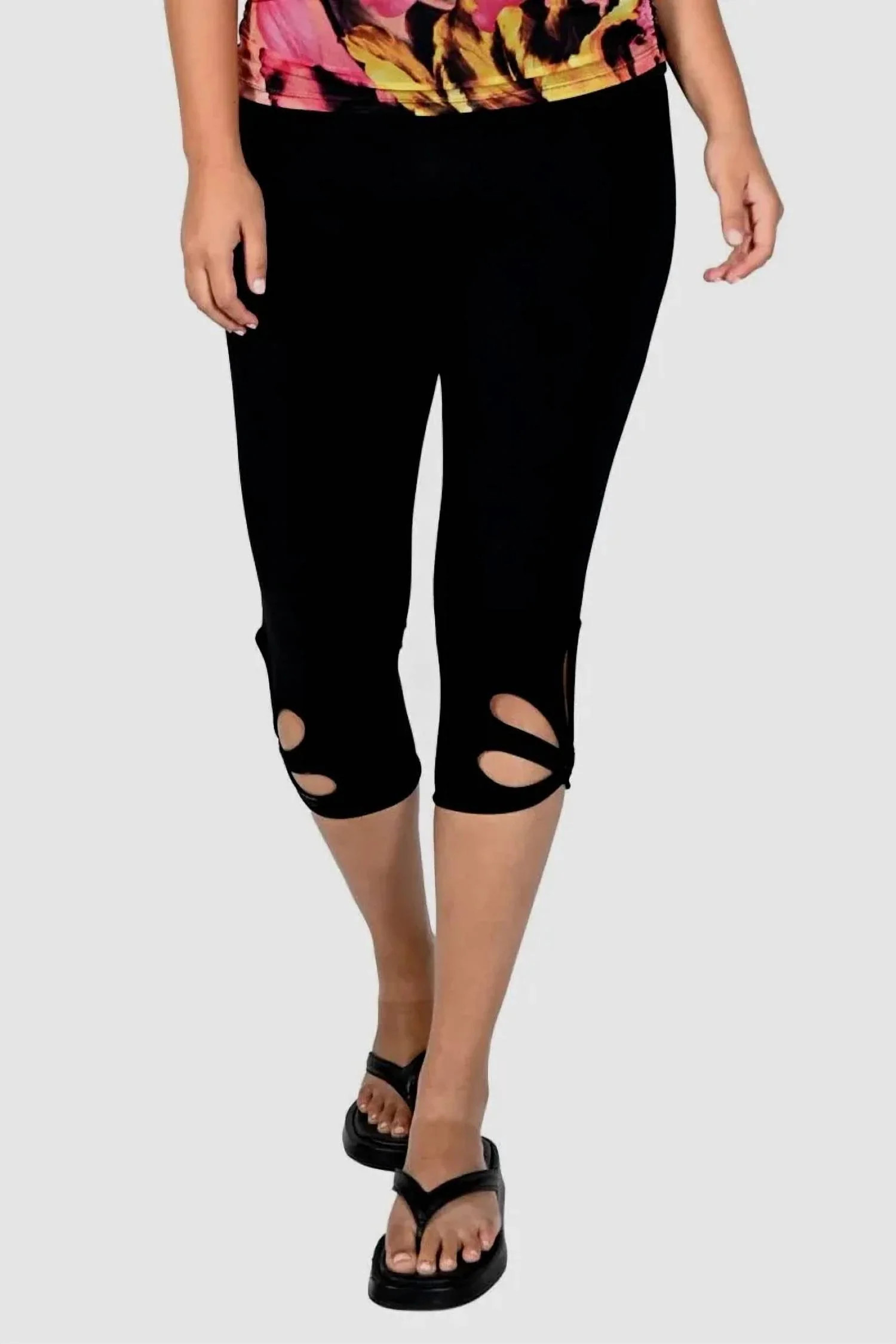 Knit Capri Pant In Black | Shop Simon