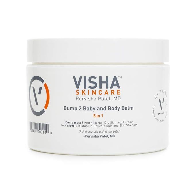 Visha Skincare Bump 2 Baby Body Balm - Soothes Dry Skin and Eczema, Prevents Stretch Marks and St... | Amazon (US)