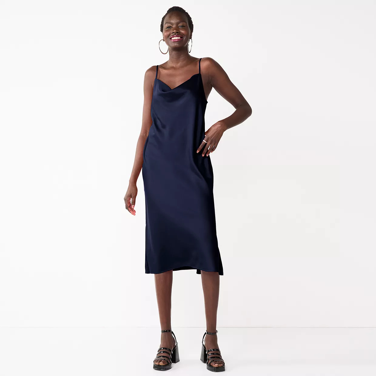 Women's Nine West Spaghetti Strap Bias Cut Slip Dress | Kohl's