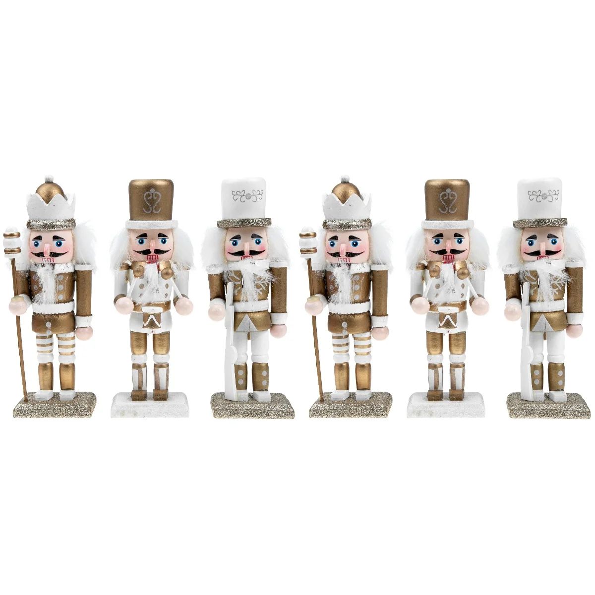 TINKSKY 6 Pcs  Hanging Xmas Nutcracker Soldier Decoration Wooden Nutcracker Puppet Decor - Walmar... | Walmart (US)