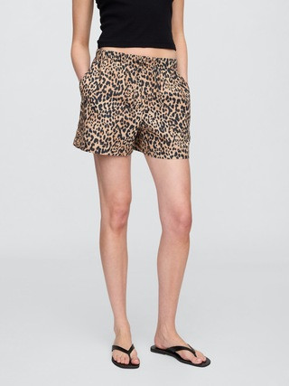 4" Mid Rise Pull-On Linen-Blend Shorts | Gap Factory