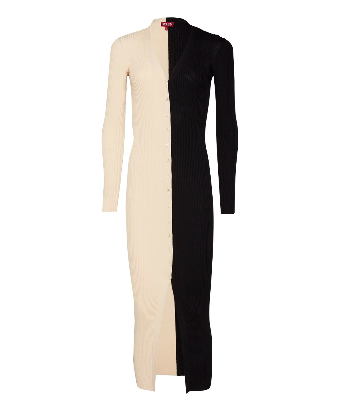 Shoko Sweater Dress in Buff and Black | Mode Sportif