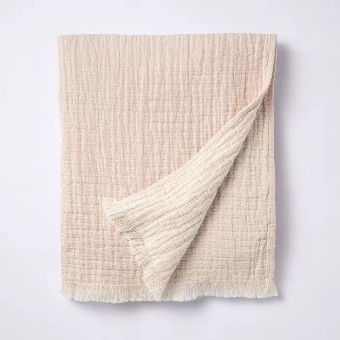 Reversible Gauze Throw Blanket - Threshold™ designed with Studio McGee | Target