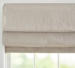 Belgian Flax Linen Roman Blackout Shade | Pottery Barn (US)