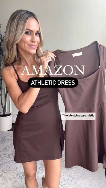 Amazon athletic dress - love the square neckline and notched hem! Wearing size small. 

Double lined with built in mesh shorts - available in 6 colors, wearing size small!


#LTKFindsUnder50 #LTKStyleTip #LTKOver40