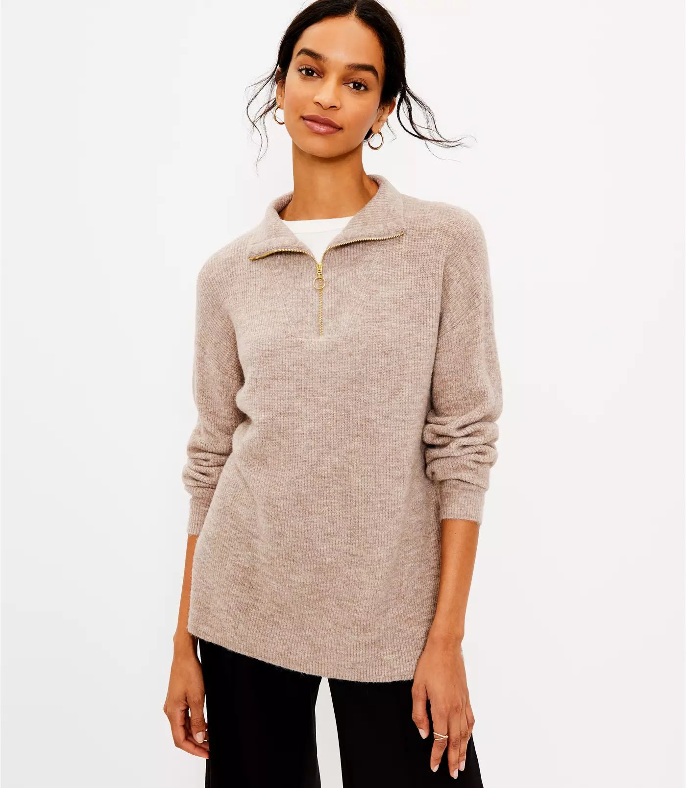 Zip Tunic Sweater | LOFT | LOFT