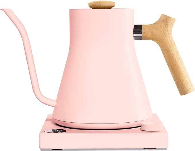 Fellow Stagg EKG, Electric Pour-over Kettle For Coffee And Tea, Warm Pink with Maple Wood Handle ... | Amazon (US)