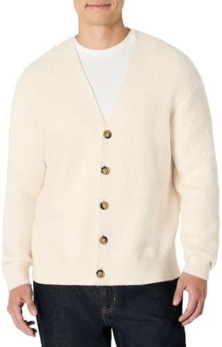 Amazon Essentials (Demi's Pick) Men's Relaxed-Fit Cotton Blend Cardigan | Amazon (US)