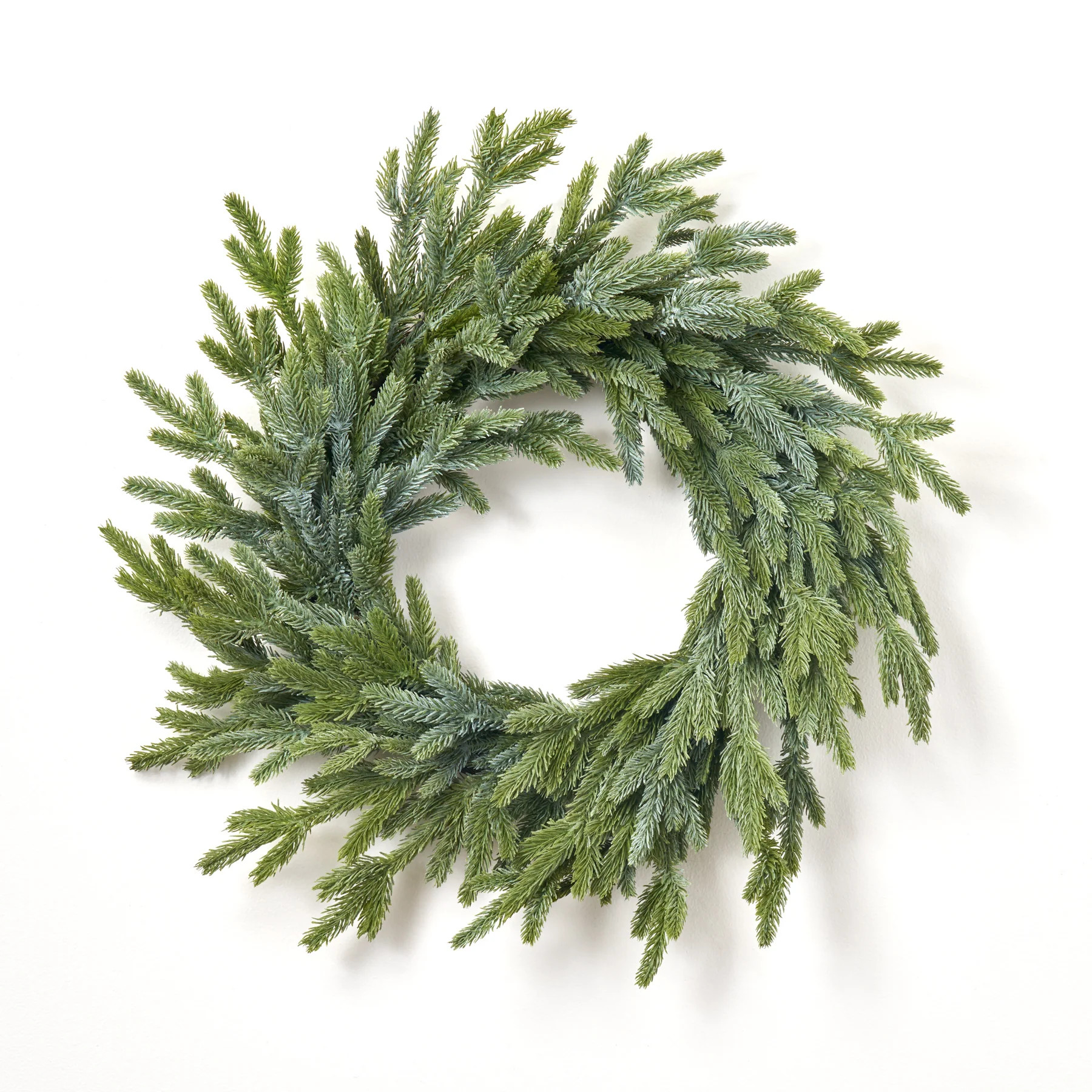 Real Touch Wintergreen Fraser Fir Faux Greenery Holiday Front Door Wreath - 24" | Darby Creek Trading