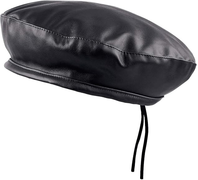 KYEYGWO Damen PU Leder Barett Hat, Französischer Stil Baskenmütze, Einfarbig Casual Classic Mal... | Amazon (DE)